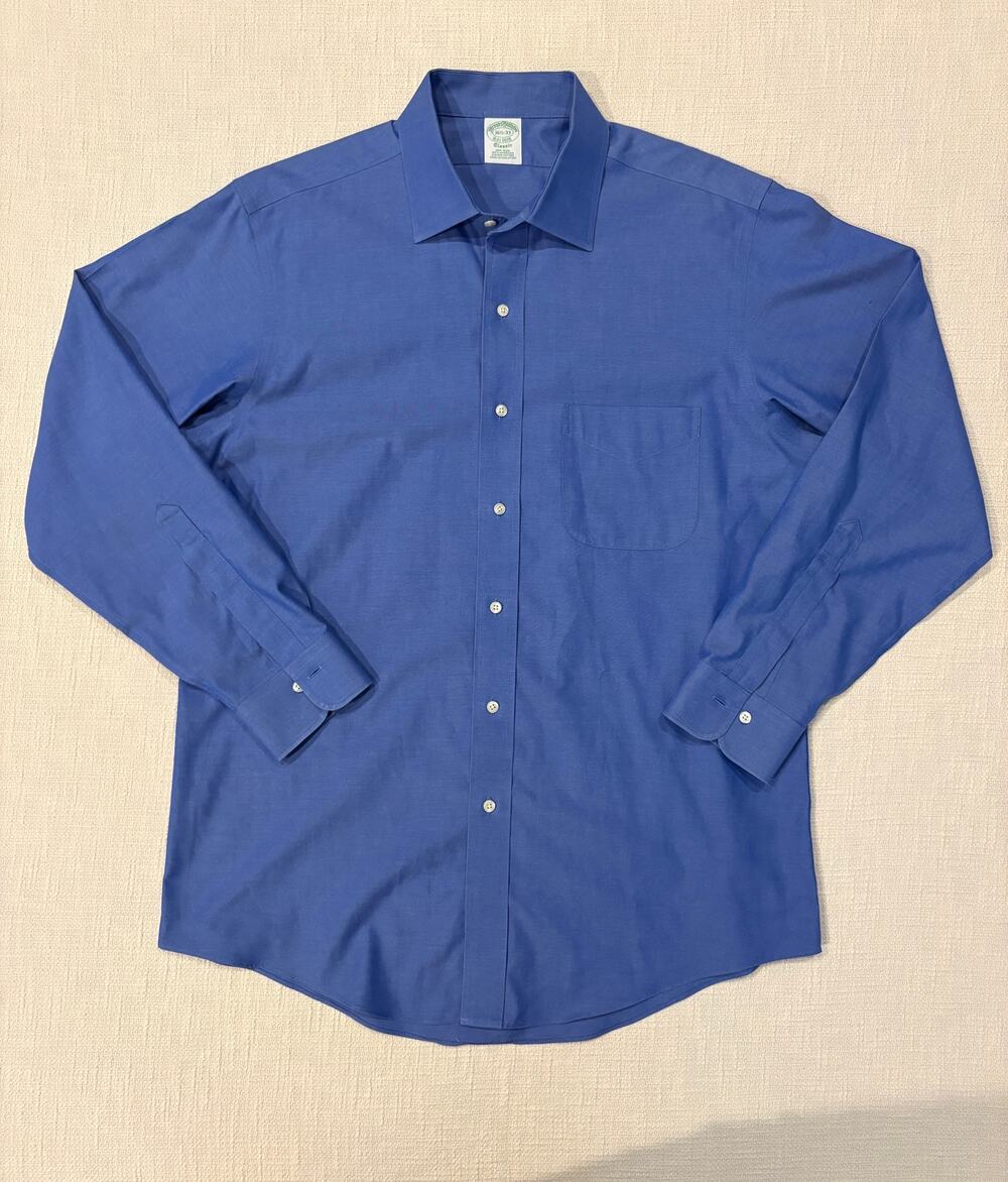 Brooks Brothers 16.5 33 Classic Fit Non-Iron Supima Cotton Blue Dress Shirt